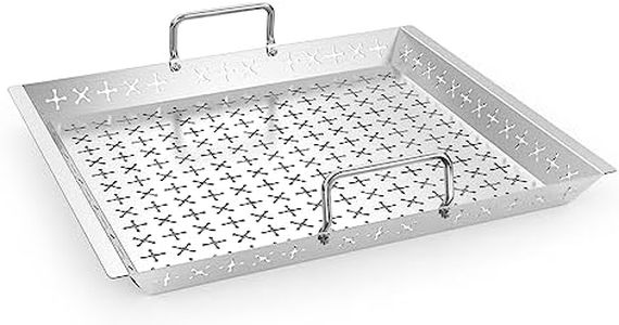 Onlyfire Cestello Verdure per Barbecue, Cestino per Grigliate in Acciaio Inox con Manico Staccabile, per Griglie a Gas Weber Genesis E/S/Ex/SX/EPX 325 335 425 435 (2022), per Verdure, Pesce, Carne