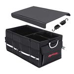 Autoark Multipurpose Car SUV Trunk Organizer with Cover and Straps,Durable Collapsible Adjustable Compartments Cargo Storage,AK-132