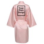 JPHCHSC Personalised Text and Image Robes Women Design Your own Wedding Bathrobe Custom Photo/Logo/Text On Your Bride Bridesmaid Kimono NT02B