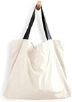 ODODOS 36L Oversized Tote Bag Large Capacity Lightweight Shoulder Bags for Gym Workout Shopping Beach Travel, Ivory