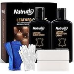 NATRUTH Leather Care Kit with Sponges, 280ml Leather Cleaner and 280ml Leather Conditioner, Leather Furniture Cleaner for Leather Sofas Car Seats, All Leather Items