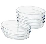 0.7 Liter Mini Glass Baking Dish for Oven, 8 x 5.4 inch, Small Glass Casserole Dishes, Single Serving Glass Pan for Cooking, Individual Portion Baking Pan, Glass Oven Bakeware For kitchen, 6 Pack