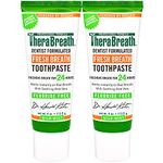 TheraBreath Dentist Formulated Fresh Breath Toothpaste without Fluoride, Mild Mint (4 oz) - Pack of 2