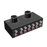 Dingsun 6-Way Audio Switcher, RCA Stereo Audio Switcher, Plug & Play Compatible with TV, Blu -Ray Player, DVD Player, CD, Amplifier, Speaker (6 in 1 Out)