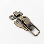 Retro Bronze Style Box Toggle Latch Antique Metal Duckbilled Hasp Latch Catch with Padlock Hole for Jewelry Box Cabinet Small Wooden Case Ordinary Box Crafts (2)