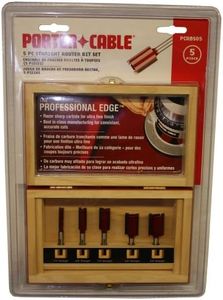 PORTER-CABLE PCRBS05 Straight Bit Set 5-Pieces