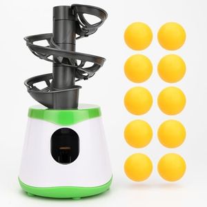 Table Tennis Robot Automatic PingPong Ball Launcher, Portable Table Tennis Trainer Machine with 10 Balls for Beginners, PingPong Ball Serve Machine for Training Practising