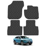 Rubber Car Mats Compatible with Honda E:Ny1 [No Floor Fixings] (2023-) Tailored Fit Rubber Floor Mats Set Accessory Black Custom Fit 4 Pieces with Clips - Anti-Slip Backing, Heavy Duty & Waterproof