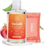 VeeFresh VeeDaily - VeeGentle Intimate Wash & VeeWipes ACV Sensitive Vee Bundle - Apple Cider Vinegar Infused Female Wipes for Women & Natural Feminine Wash for Sensitive Vees!