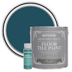 Rust-Oleum Blue Washable Matt Floor Tile Paint - Commodore Blue 2.5L