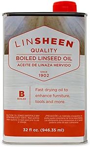 LinSheen Boiled Linseed Oil – Fast Drying Flaxseed Wood Treatment to Rejuvenate and Restore Outdoor and Indoor Wood Furniture, Floors and Sports Equipment, Quart