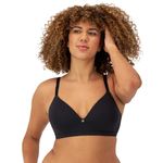 Maidenform Women's, Everyday Luxe T-Shirt, Wireless Convertible Bra, Black, 36A