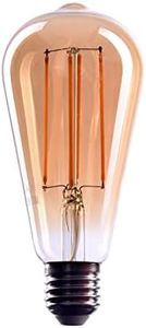 CROWN LED Edison Light Bulb E27 Socket | Dimmable, 4 W, 2000 K Warm White, 230 V, EL10 | Antique Filament Lighting in Retro Vintage Industrial Look | EU Energy Class: G