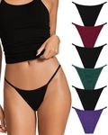 LEVAO String Bikini Underwear for women Cotton Cheeky High Cut Bikini Panties Plus Size Breathable Laies Briefs Multipack