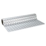 Lakeland Self Adhesive Cut To Fit Metallic Shelf Liner 45cm W x 1.5m L – Industrial Look Wipe-Clean