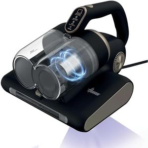 Hoover HMC520 Mattress Vacuum Cleaner with UV Light - 4 in 1 Handheld Dust Mite Vacuum Cleaner for beds and sofas - Dust Sensor, Mite Removal, UV-C Light, Black & Gold