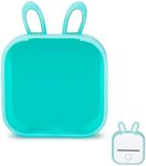 Memoking T02 Protective Case-Bunny Ears Shape Soft Silicone BPA-Free Cute Design Printer Cover, Compatible with T02 Mini Bluetooth Wireless Portable Mobile Pocket Printer, Green