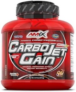AMIX - Proteína en Polvo Carbojet Gain - Suplemento con Hidratos de Carbono-Proteína para Ganar Masa Muscular - Ideal para Atletas de Élite - Sabor Chocolate - 2,25 KG