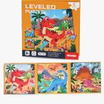 Magnetic Puzzles for Kids Ages 3-5, Dinosaur Puzzles Three -25/30/42 3 Styles Dinosaur Wooden Jigsaw Puzzle Books, Travel Games and Travel Toys for Kids 3 4 5 6 Year olds Boys and Girls