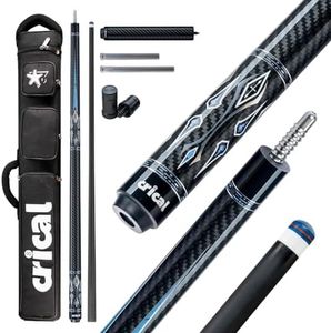 CRICAL Carbon Fiber Pool Cue Stick 58" Billiard Cue Professional Low Deflection Pool Sticks with 12.5mm Tip
