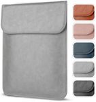 Allinside 13" Laptop Sleeve Compatible with MacBook Air 13 2018-2022 (M2 A2681 M1 A2337)/ MacBook Pro 13 2016-2022 (M2 A2686 M1 A2338 A2251 A2289 A2159), PU Leather Laptop Case, Gray