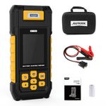 Automotive 12V/24V 30-2000 CCA Battery Load Tester, Cranking and Charging System Battery Analyzer Scan Tool with Printer for Heavy Duty Trucks, Cars, Motorcycles and More