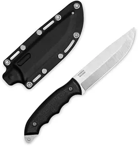 BPS Knives Raven - Tactical Knife with Plastic Handle - Fixed-Blade Stainless Steel Knife with Sheath - Everyday Carry Utility Knife - Full Tang Survival Knife - Military Knife