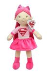 Mirada Super Girl Doll for Baby Girls/Kids | Washable & Super Soft Fabric Body | Stuffed Plush - 38cm