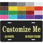 Customize Your Custom Personalized License Plate,Customized License Plates For Front Of Car Novelty Car Tags With Your Own Text Image For Vehicle Car Auto Motorcycle Moped Bike Bicycle 6" X 12"