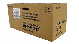 Sony UPP-110HD A6 High Density Videographic Thermal Black & White Printing Paper Rolls For Sony Medical Ultrasound Printers - (1 x Box of 10 Rolls)