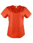 JONATHAN UNIFORM Women V-Neck Scrub Tunic Top with 3 Pockets for Dental Beauty Massage Carer Veterinary (Orange,3XL)