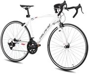 HH HILAND 700C Road Bike, 14 Speeds Sport Bike, Light Weight Aluminum Frame, Racing Bike for Men Women Adult Bicycle White 57 CM Frame