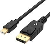 Rankie Mini DisplayPort (Mini DP) to DisplayPort (DP) Cable, 1.8 m (Black)