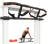 Sportneer Upgrade Pull up Bar for Doorway with Folding Handle, Door Pull up Bar Door Frame Multi-Grip Upper Body Trainer, 440lb Capacity, Indoor Fitness for Home Gym Strength Training