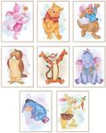 BigWig Prints Winnie the Pooh Nursery Decor Posters - Winnie the Pooh Wall Decor, Winnie the Pooh Baby Shower Decor, Winnie the Pooh Room Decor, Classic Winnie the Pooh Decor - 8 Pack (8x10) Unframed