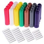 EBOOT 28 Sets Essential Oil Aromatherapy Nasal Inhalers Tubes Refillable Inhaler Stick, 7 Colors, with Wicks