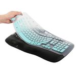 Keyboard Cover Skin for Logitech K350 MK550 MK570 Wireless Wave Ergonomic Keyboard,Silicone Keyboard Protective Accessories for Logitech K350 MK550 MK570,Anti-Dust/Waterproof/Utra-Thin