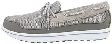 Margaritaville Golf Shoes, The TAP in, Spikeless Mens Golf Shoe, Golf Footwear with Rubber Toe Guard and Stability Heel Frame, Slip On Athletic Mens Shoes, Grey/Blue, Men's 10.5