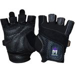 Meister MMA Women'sFit Grip Weight Lifting Gloves W/Washable Amara Leather Large Black