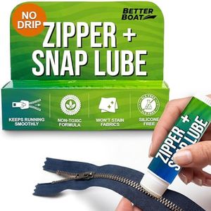 Zipper Wax Zip Lube, Marine Grade Zipper Lubricant Stick and Tool for Boat