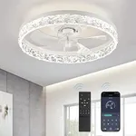 LEDIARY 20" Modern Ceiling Fans wit