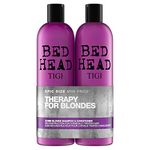 TIGI Bed Head Dumb Blonde Shampoo and Conditioner Set - Nourishing Professional Coloured Hair Treatment - Ideal For Blonde Hair - 750 ml (Pack of 2)