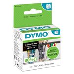 DYMO Authentic LabelWriter Small Multi-Purpose Labels | 13 mm x 25 mm | Self-Adhesive | Roll of 1000 | Easy-Peel Labels | for LabelWriter Label Makers | Made in Europe