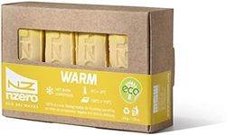 NZERO Organic Wax Bars 200g, 50g (x4) | Warm/Wet Snow Conditions, Yellow 0ºC/-6ºC | Natural Eco Wax for Skis & Snowboard