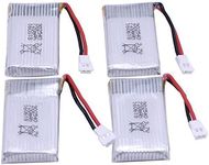 YUNIQUE UK 4 Pieces Upgraded 3.7V 720mAh 25C Lipo Rechargeable Replacement Battery Pack for Syma X5 X5C X5C-1 X5SW X5SC X5SC-1 X5A Cheerson CW-20 Quadcopters-Longer