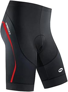 Bicycle Shorts for Men Padded Compression Bike Underwear with Padding Cyclist Gear US L Red
