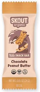 Skout Organic Chocolate Peanut Butter Kids Snack Bars (18 Pack) | Organic Kids Snack Bars | Plant-Based Nutrition, | Vegan | Gluten, Dairy, Grain & Soy Free