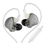 KZ EDC PRO in Ear Monitor Headphones KZ IEM Earphones Dynamic HiFi Stereo Sound Stage Earphones Silver-Plated Detachable Cable with Microphone