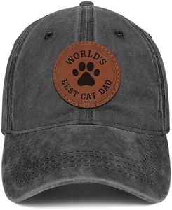 Worlds Best Ever Gifts Hat, Worlds Best Cat Dad-1, One Size