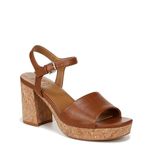 Naturalizer Women's Lilly Ankle Strap Platform Sandal Heeled, English Tea Brown, 8